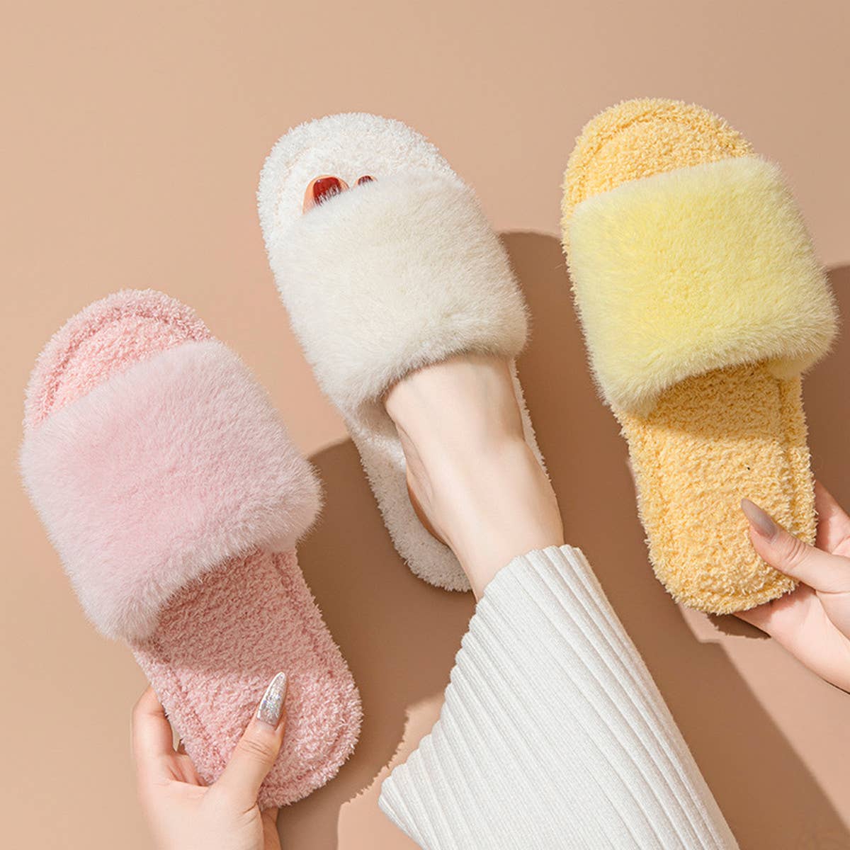 HOME AUTUMN AND WINTER OPEN COTTON SLIPPERS_CWSHS0828