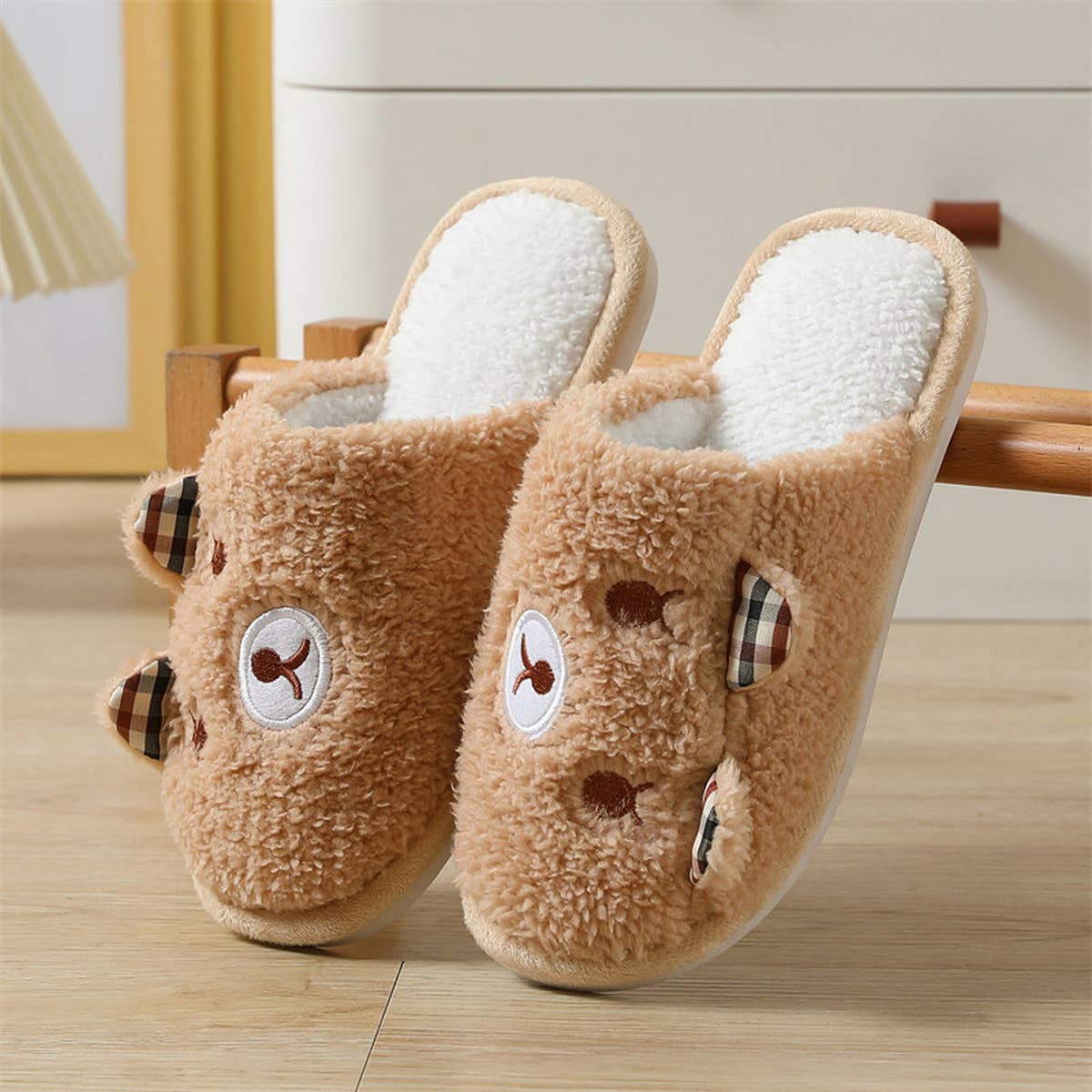 HOUSEHOLD CUTE CARTOON BEAR COTTON SLIPPERS_CWSHS0319