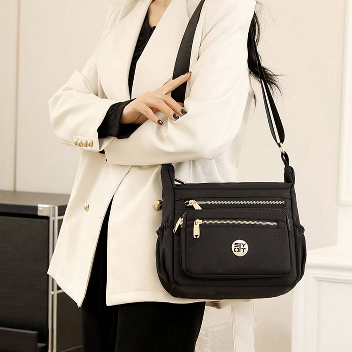 Nylon Large Capacity Small Shoulder Messenger Bag_Cwab3496