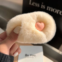 DESIGN PERSONALITY CUTE PLUSH GIRL LOVE HAIR CLIP_CWAHA3305