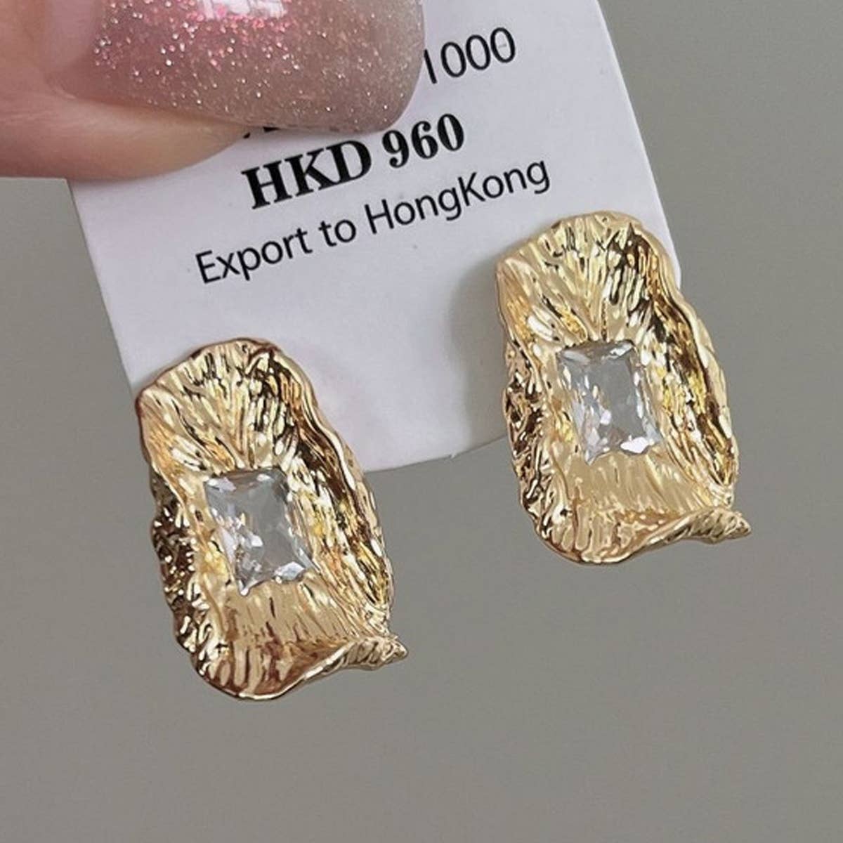 PERSONALIZED HIGH END IRREGULAR PLEATED EARRINGS_CWAJE1323