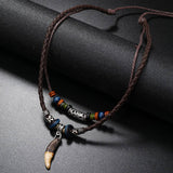 RETRO ETHNIC STYLE DOG TOOTH PENDANT NECKLACE_CWMM4577