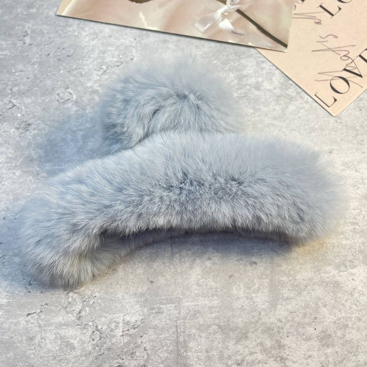 REX RABBIT FUR CLAWS ELEGANT MIXED COLOR CLIPS_CWASC1591
