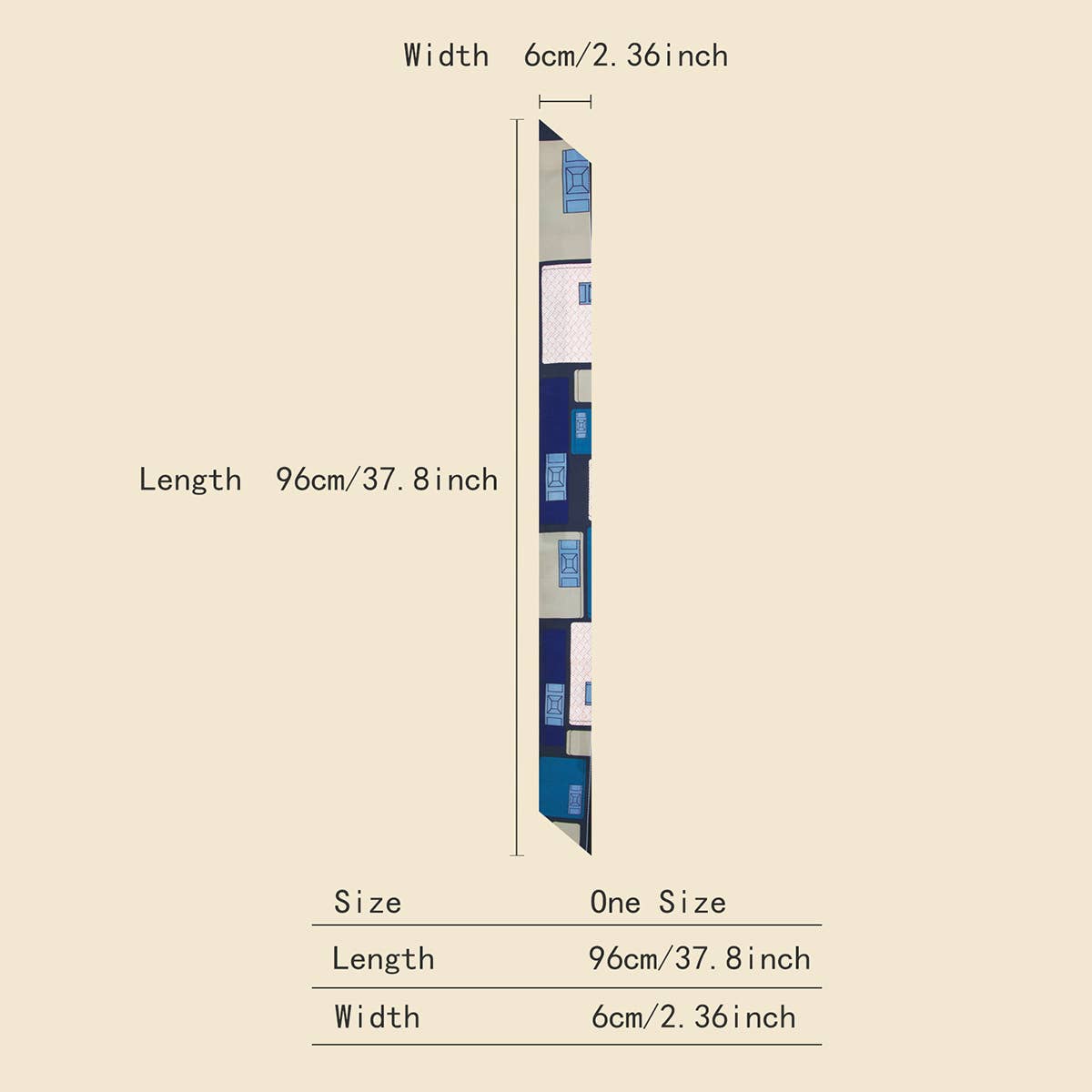 FLORAL LETTER SKINNY TWILLY SCARF FOR HAIR BAG _CWASC0063