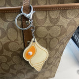 CREATIVE SEASHELL ROUND MIRROR KEYCHAIN ACRYLIC_CWMM6377