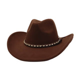 ETHNIC STYLE FELT COWBOY WESTERN HAT_CWAH04410