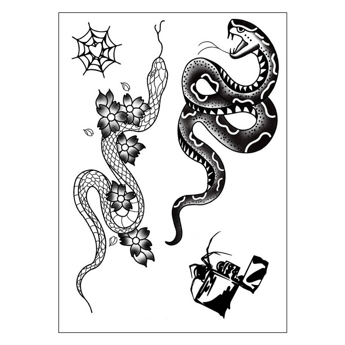 DARK TRIBAL SNAKE TATTOO BLACK MAMBA ARM STICKER_CWMM8374