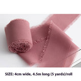 HAND TORN RAW EDGE CHIFFON RIBBON SNOW YARN_CWMM5787