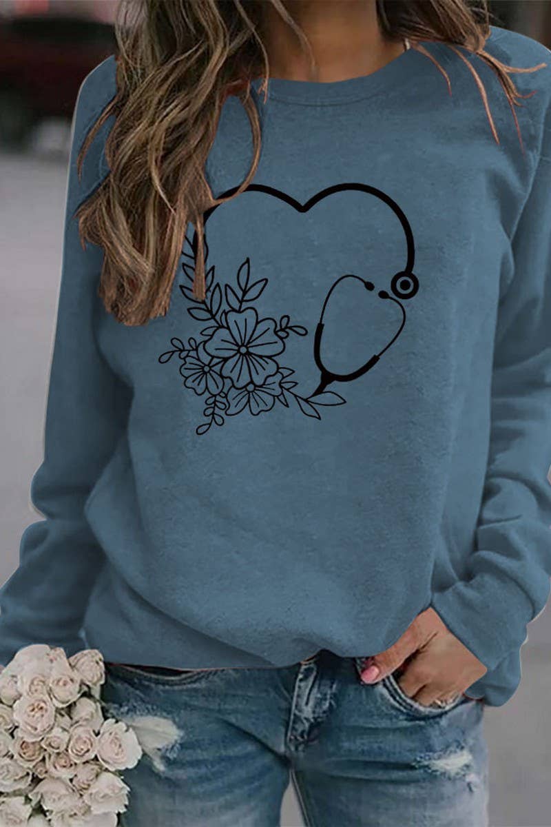 Valentine Day Printed Long Sleeved Pullover_Cwtstl0973