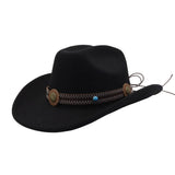 COUPLE FEDORA JAZZ HAT WESTERN ETHNIC WOOL HAT_CWAH04382