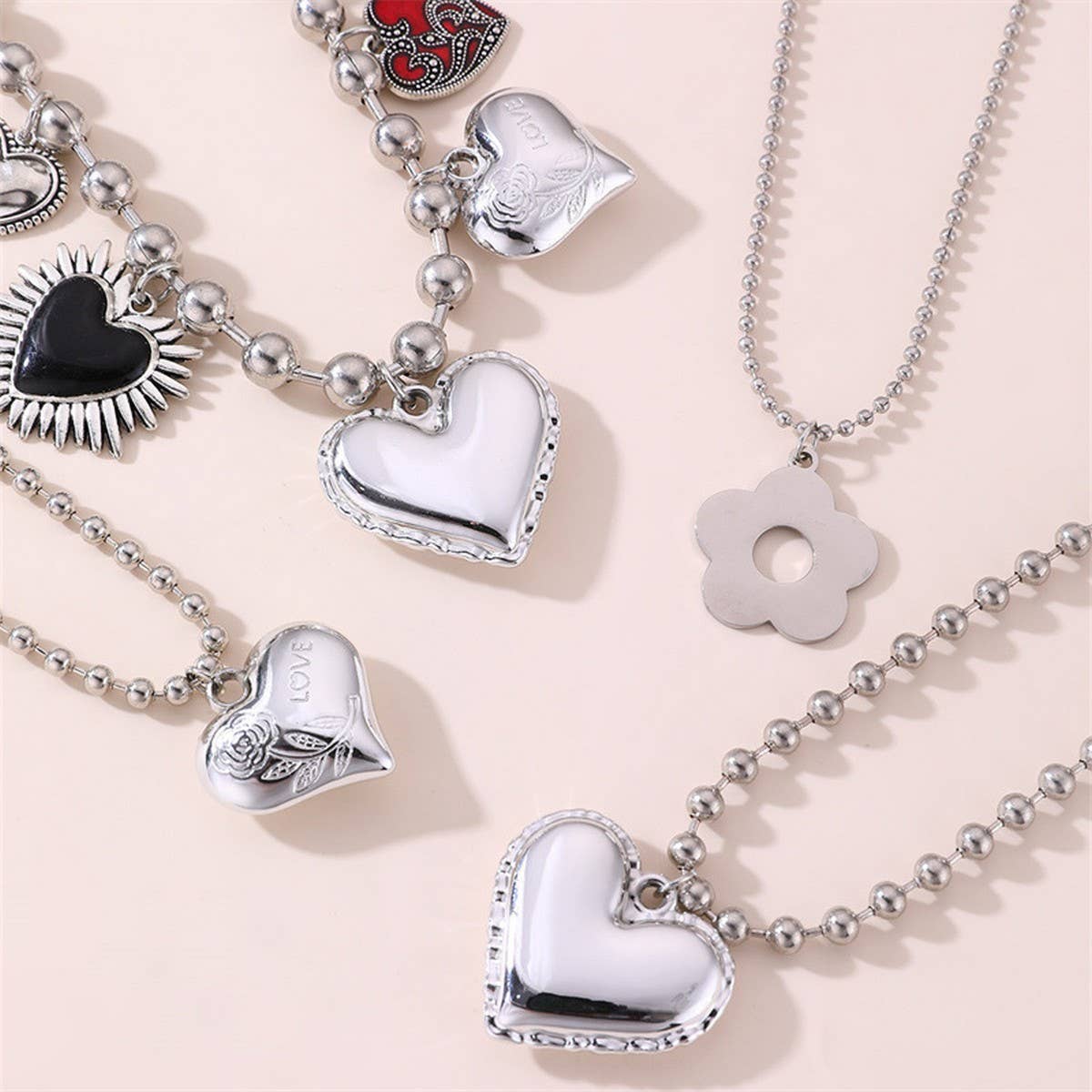 NEW FASHION LOVE HIP HOP BEADED NECKLACE_CWMM3179