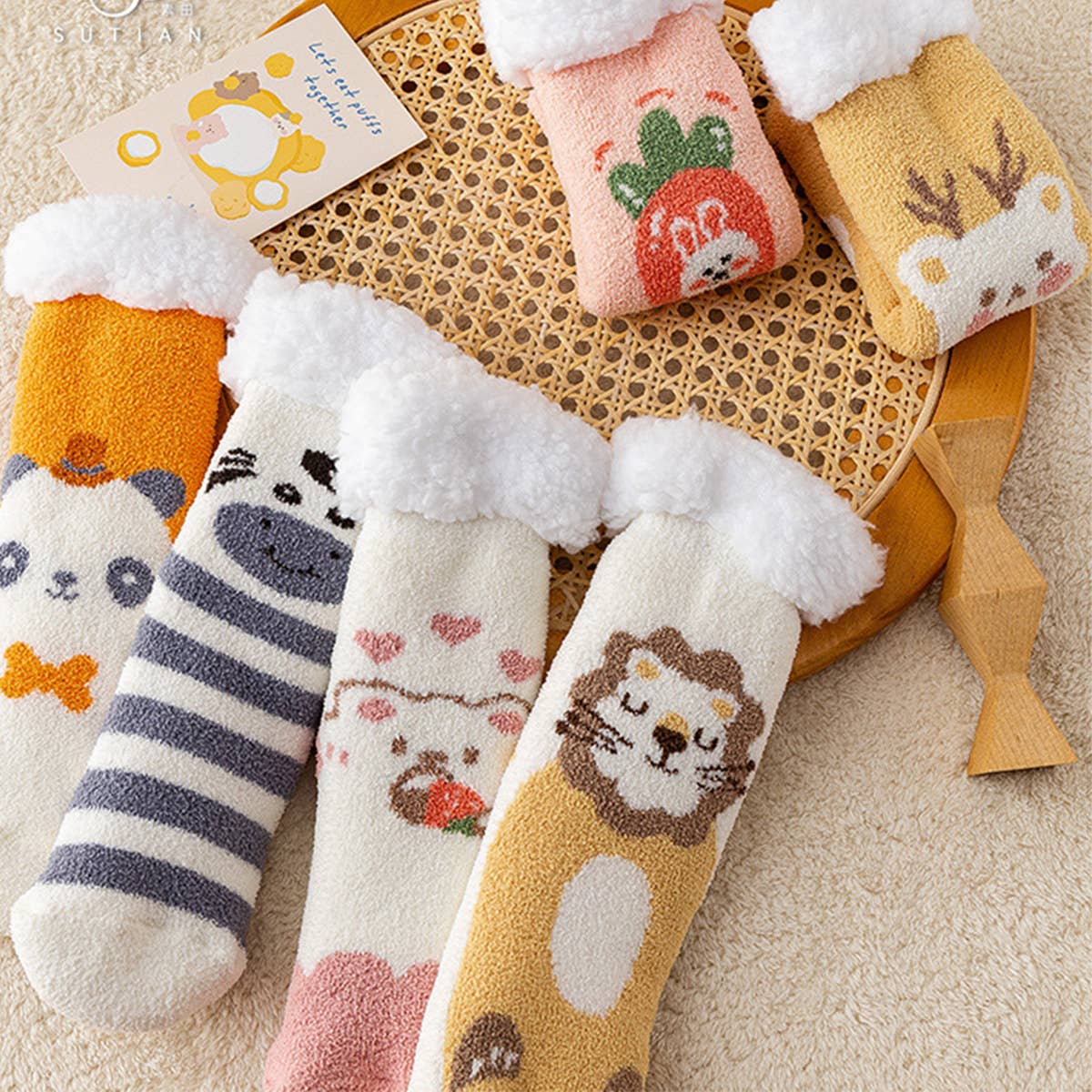 Winter Mid-Tube Non-Slip Floor Socks For Women_Cwms0770