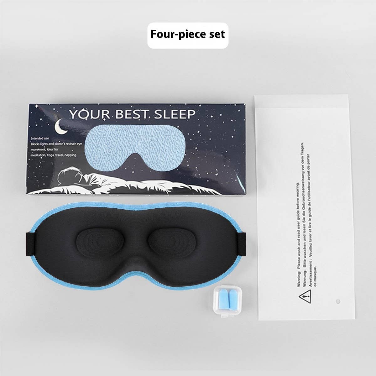 3D SLEEP MASK SET SOFT LIGHT BLOCKING DESIGN_CWMM8044