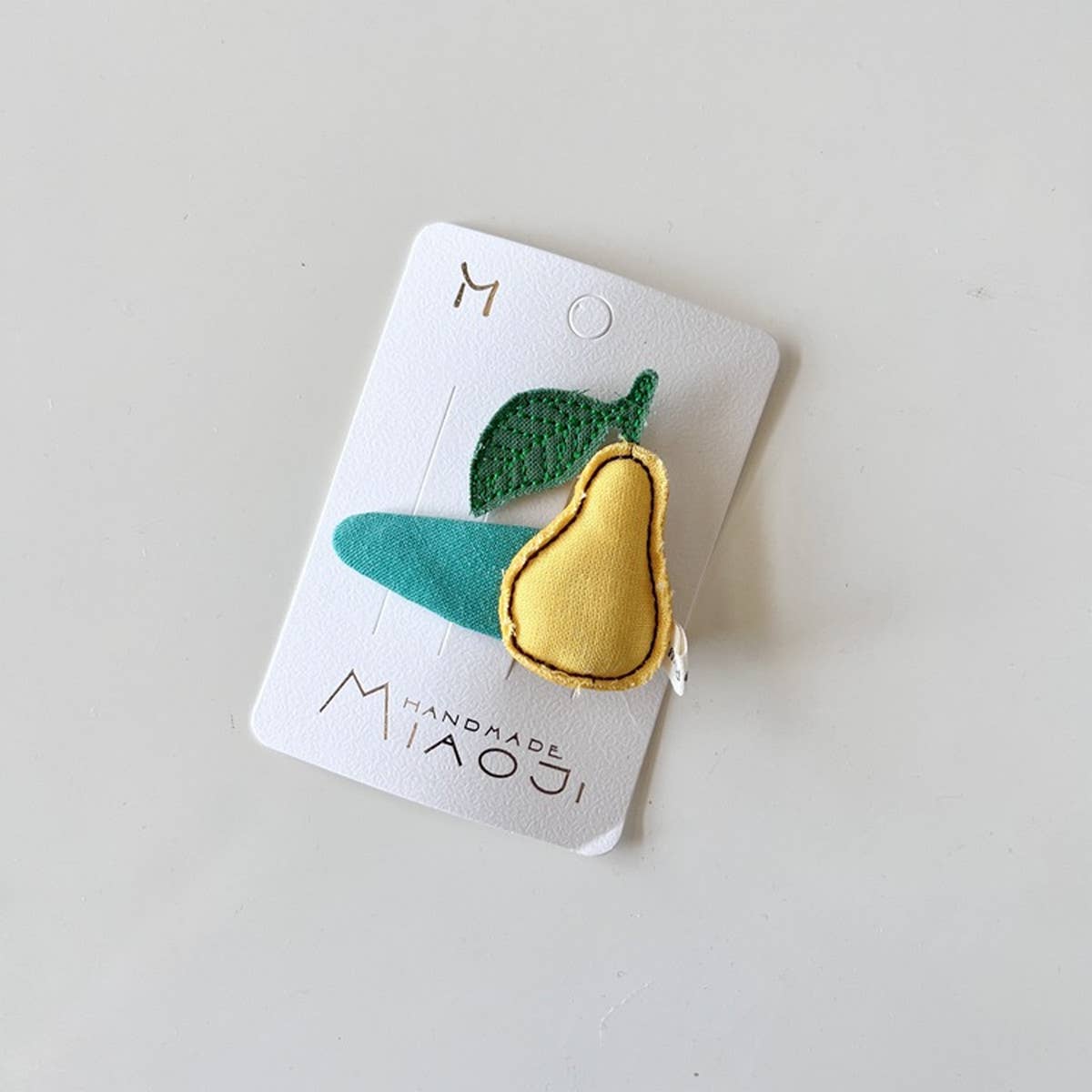 CHILDRENS FABRIC HEART CLOVER EDGE HAIRPIN_CWAHA1848