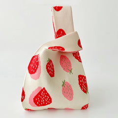 Women Strawberry Knitted Shoulder Handbag_Cwab1498