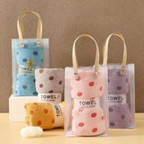 CORAL FLEECE POLKA DOT ABSORBENT FACE TOWEL_CWMM2267