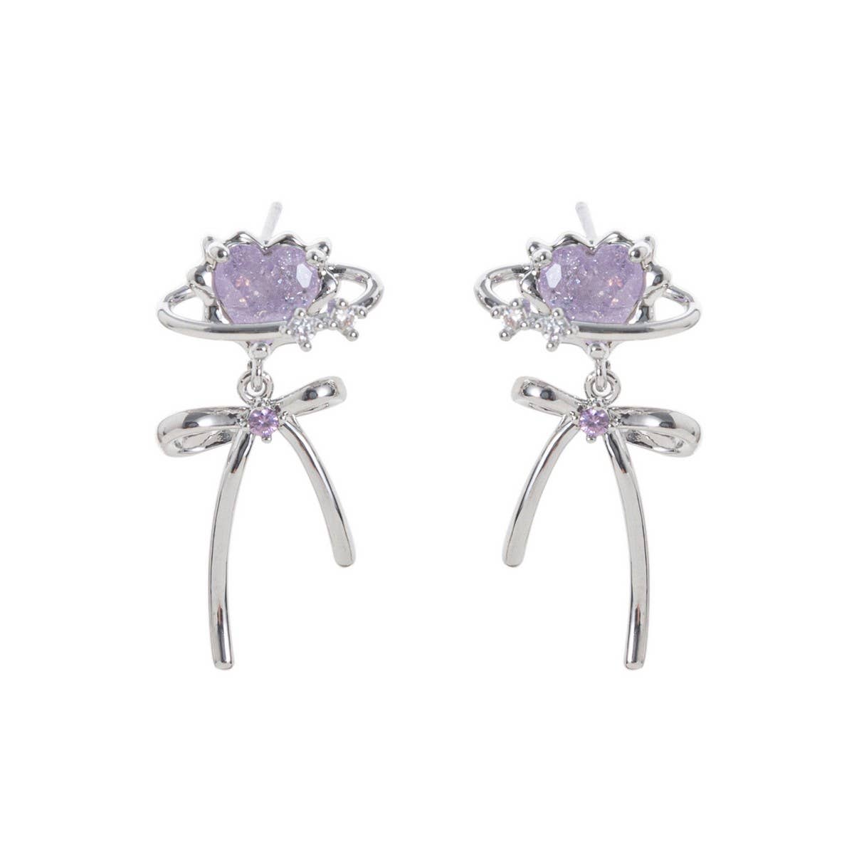 LOVE BOW DESIGN POPULAR EXQUISITE EARRINGS_CWAJE5059