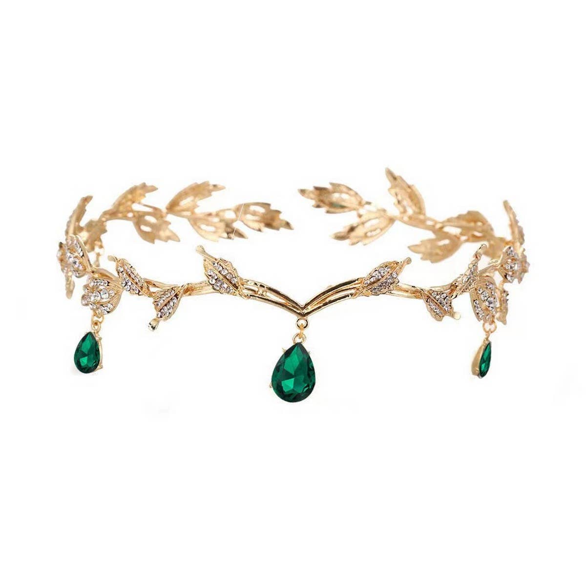 BRIDAL WEDDING TIARA PENDANT CRYSTAL TIARA_CWMM2015