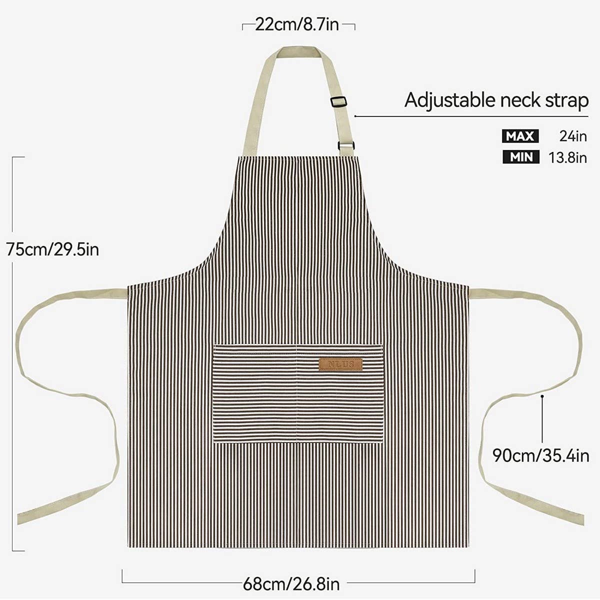 Cwmm1812_Striped Pocket Apron For The Working Household