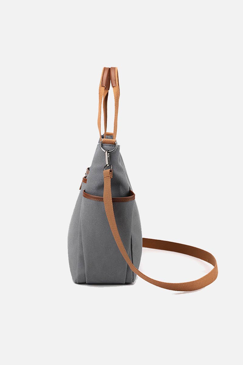 Storage Pocket Large Canvas Messenger Bag_Cuab0099