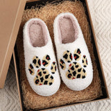 CARTOON LEOPARD PRINT CAT CLAW COTTON SLIPPERS_CWSHS0445