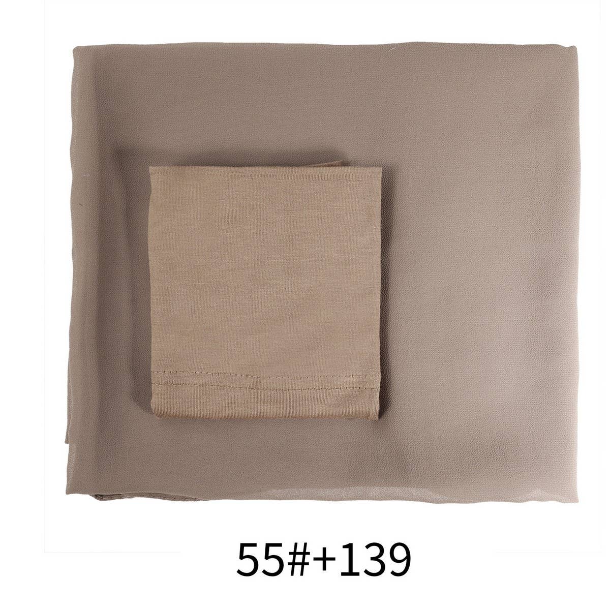 Two-Piece Chiffon Shawl And Headscarf_Cwasc2424