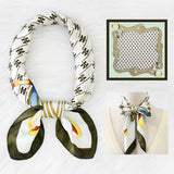 CHAIN PRINT SATIN SQUARE SCARF FOR SUMMER SUN_CWASC1158