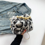 LEOPARD FAUX FUR BUCKET BAG WOMEN SHOULDER_CUAB00535