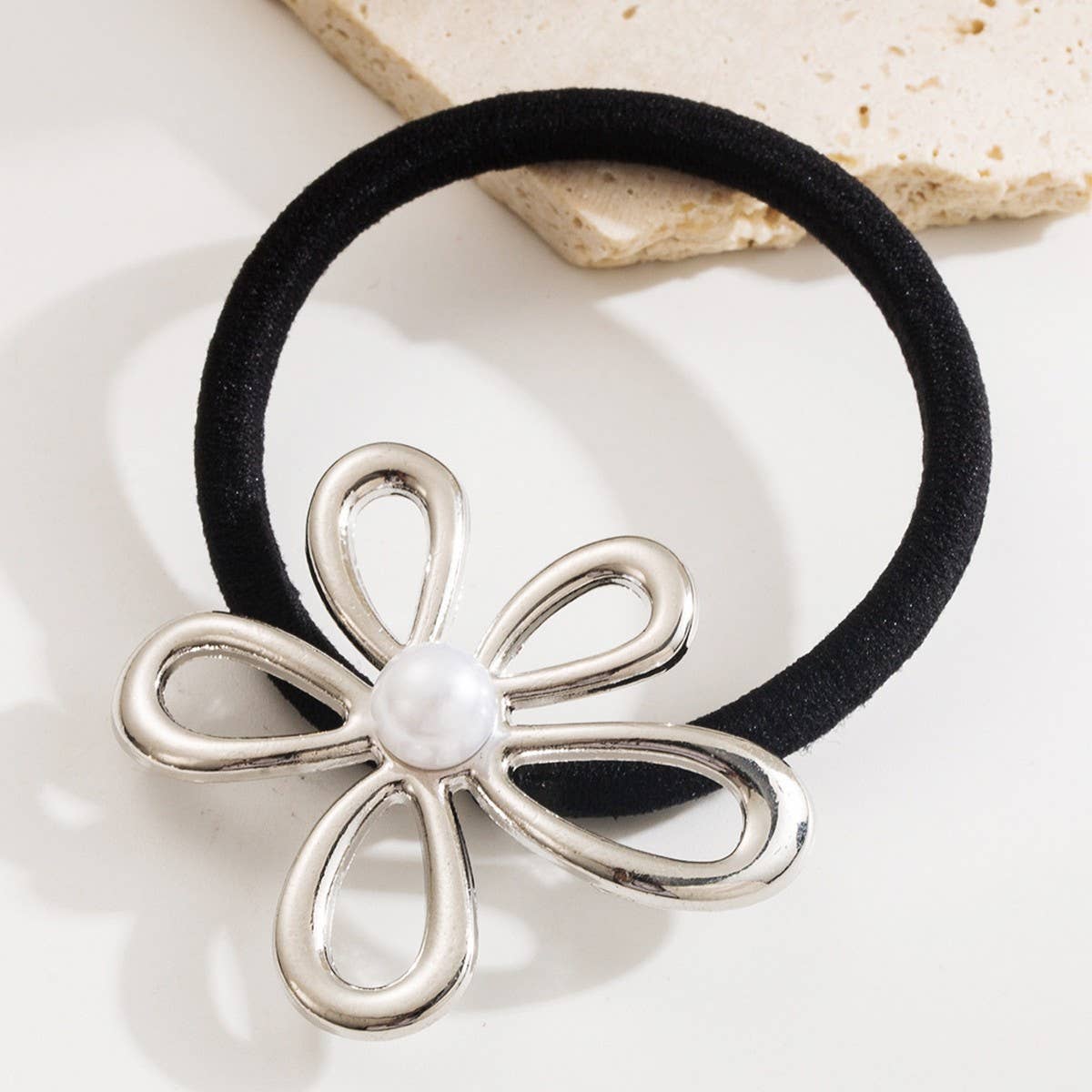 NEW MINIMALIST FLOWER STAR PONYTAIL HAIR TIE_CWAHA6206