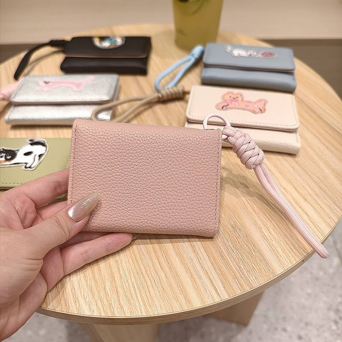 Cute Cartoon Cat Patch Trifold Short Wallet_Cwab06200