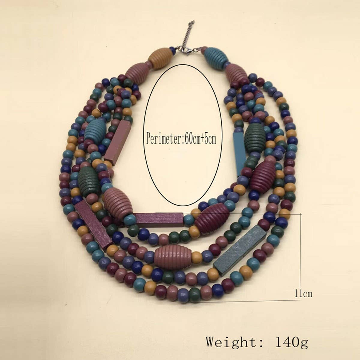 BOHEMIAN WOODEN BEAD HANDMADE NECKLACE_CWMM4567