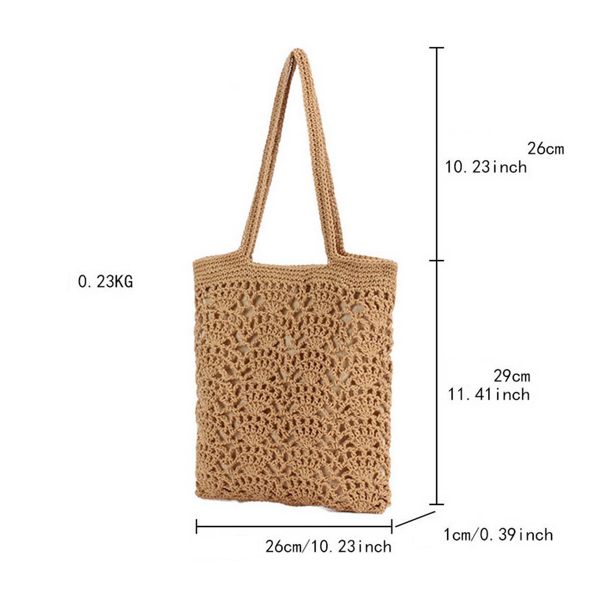 NEW SOLID COLOR RETRO HOLLOW SHOULDER WOVEN BAG_CWAB4692