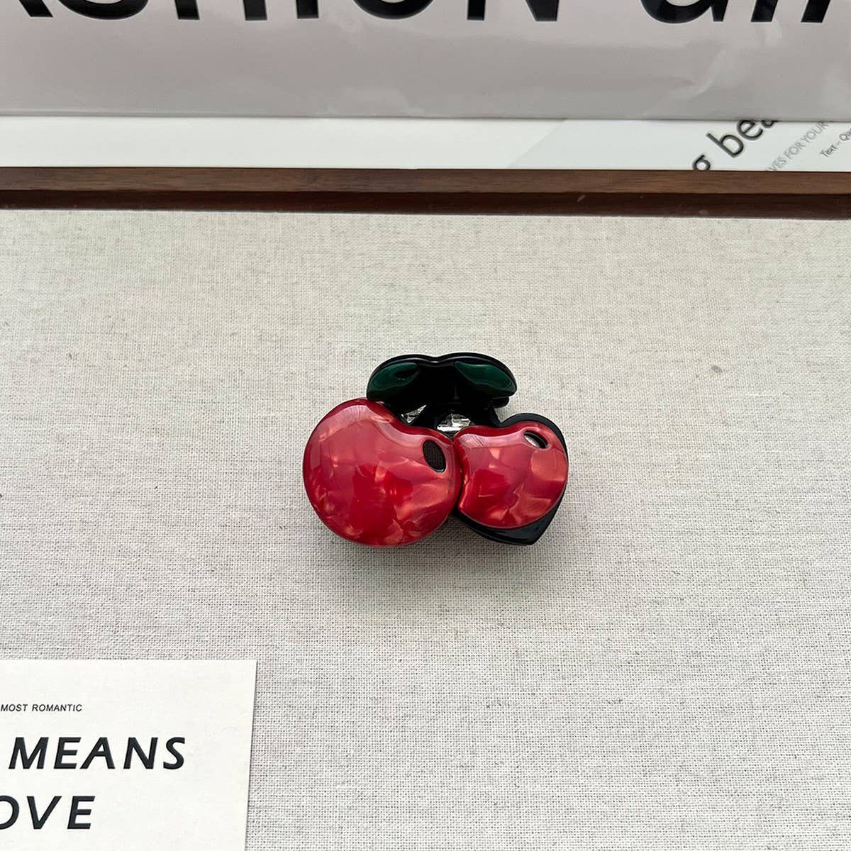 CHERRY HAIR CLAW CUTE 3D ACETATE SIDE CLIP_CWAHA5762