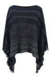 Contrast Stripe Off Neck Shawl_Cwasc0424