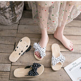 BOW DECORATED NON SLIP SLIPPERS FOR WOMENS_CWSHS0675