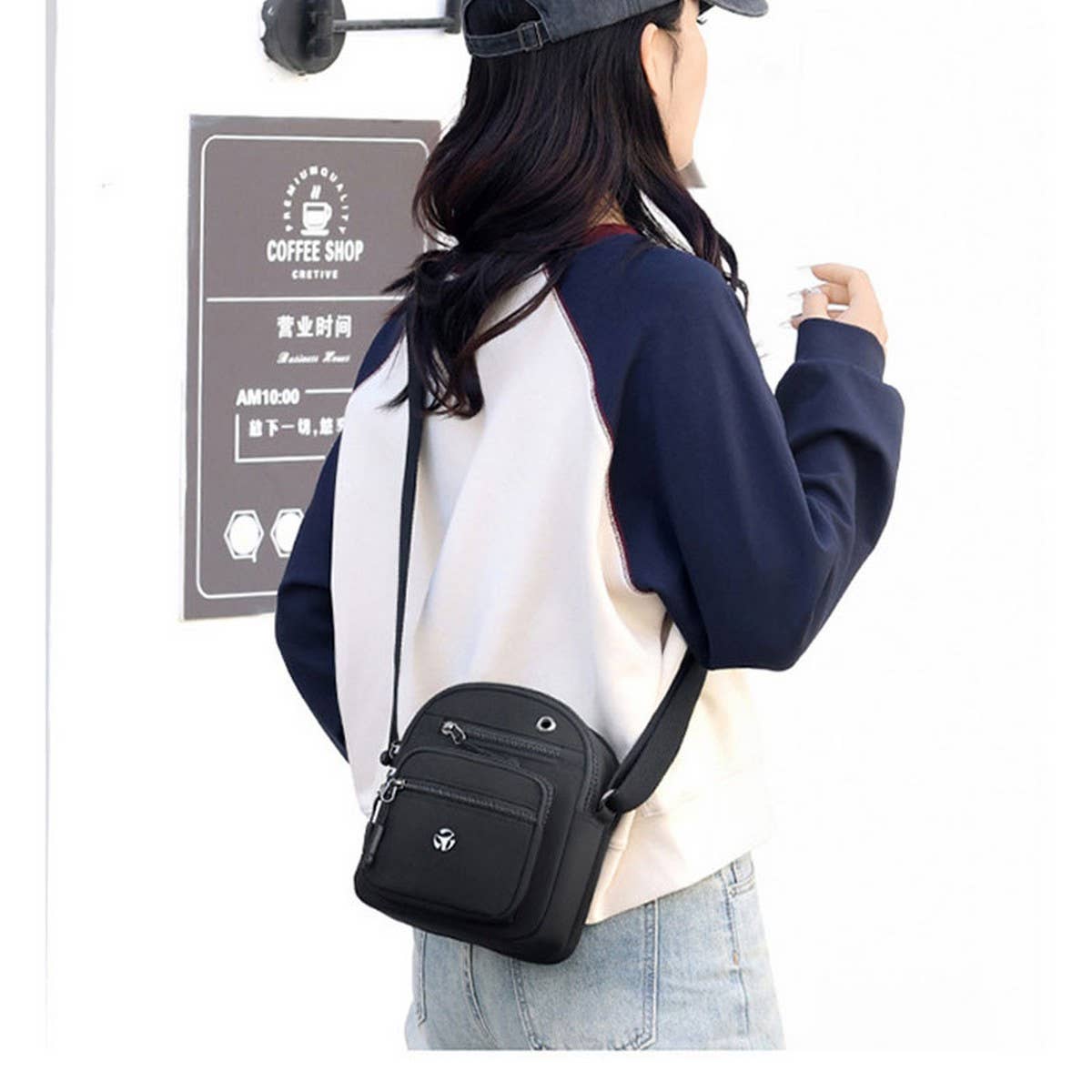 CASUAL SIMPLE NYLON SHOULDER CROSSBODY BAG_CWASC1775