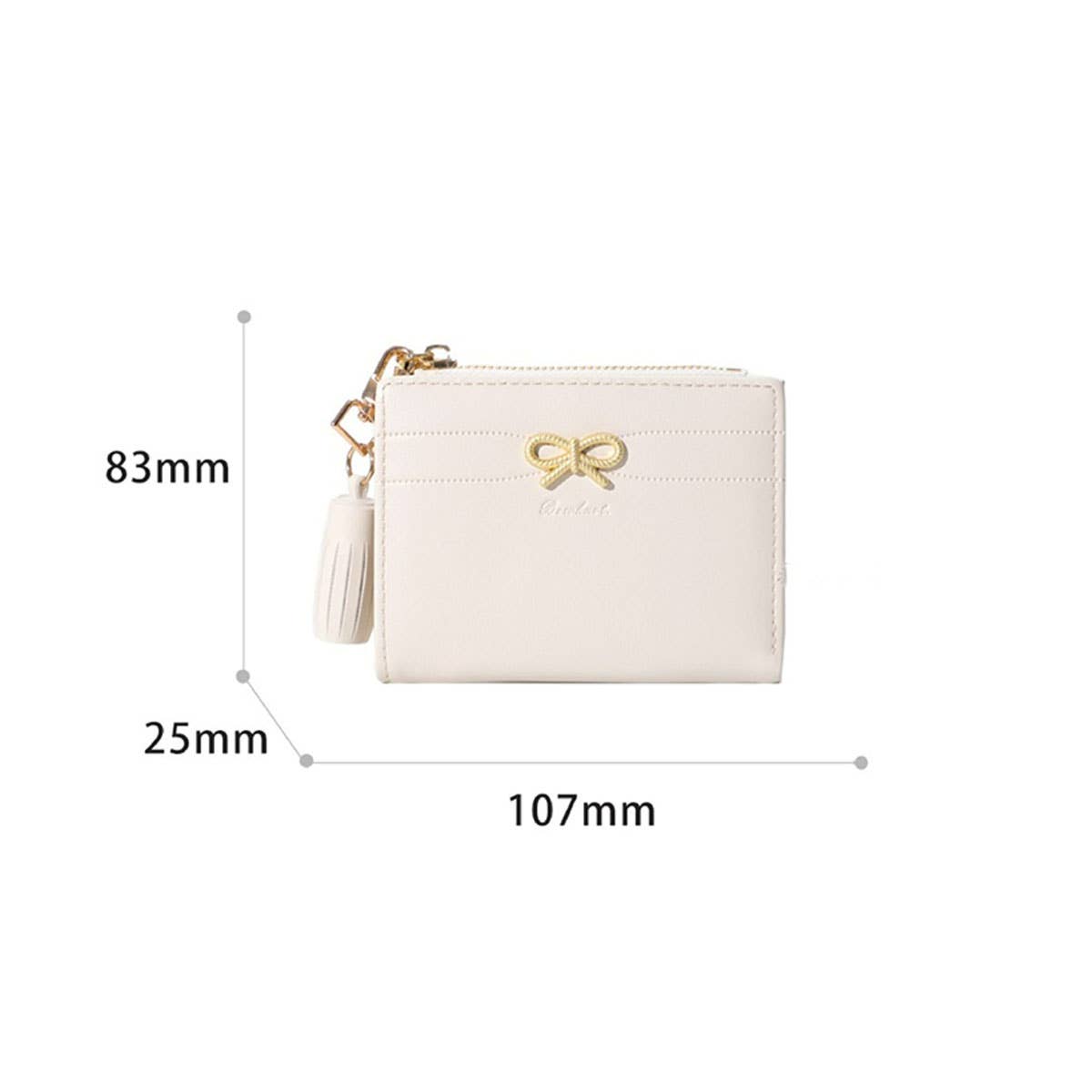 Minimalist Bow Zipper 2-Fold Wallet_Cwab06261