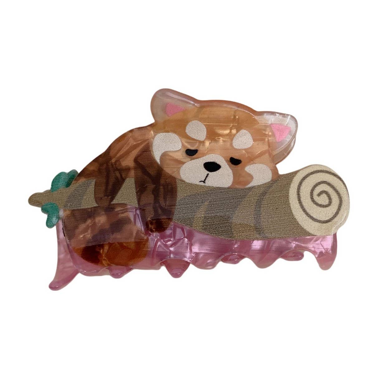 Cwaha07729_Cute Animal Koala Raccoon Acetate Hair Claw