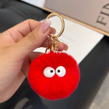 CUTE LITTLE FUR BALL CAR KEYCHAIN BAG PENDANT GIFT_CWMM2514