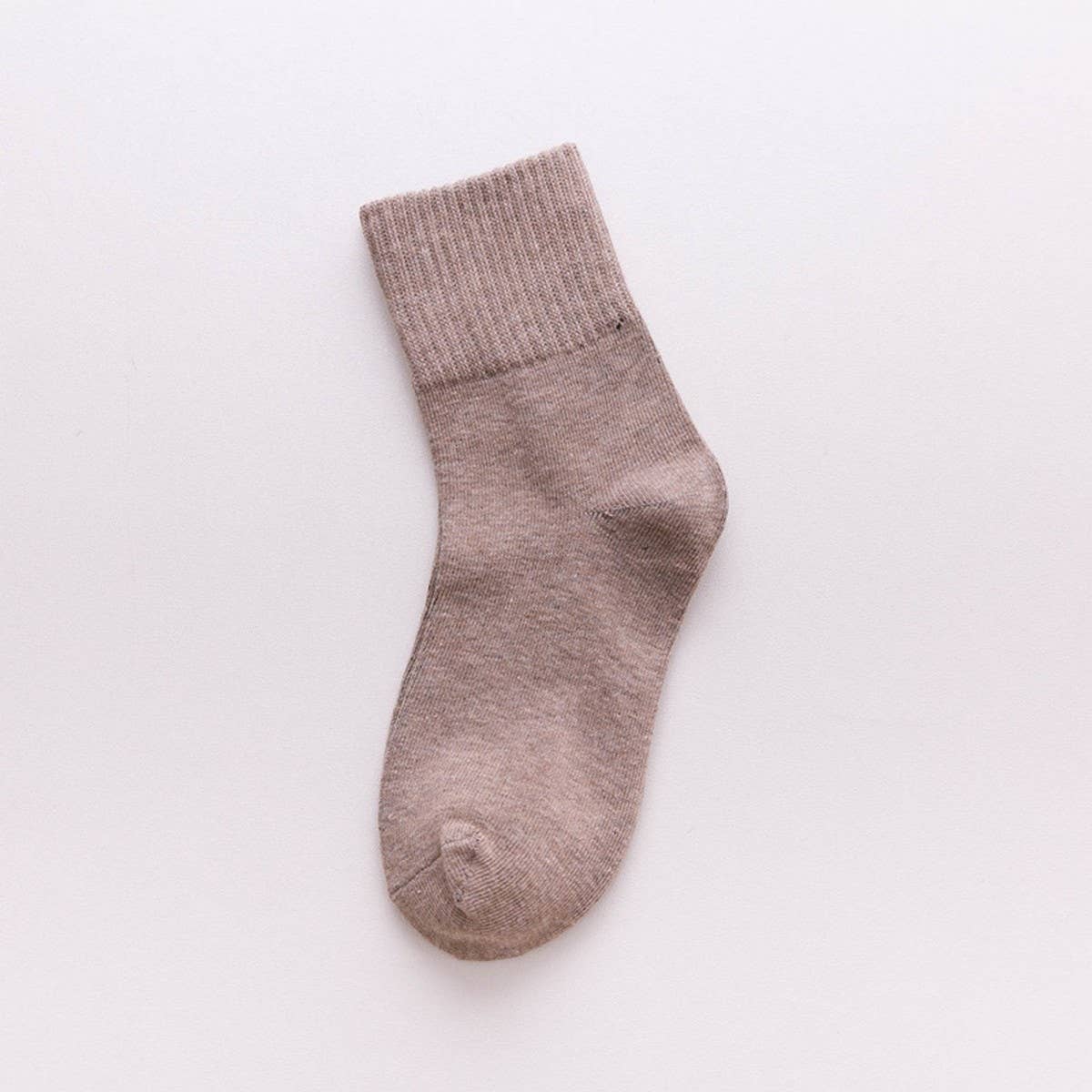NEW SOLID COLOR HIGH CUFF WOMENS MID CALF SOCKS_CWMS1392