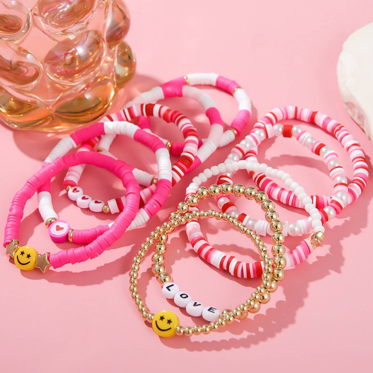 LOVE LOVE LOVE FRIENDSHIP GIFT HANDMADE BRACELET_CWMM3510