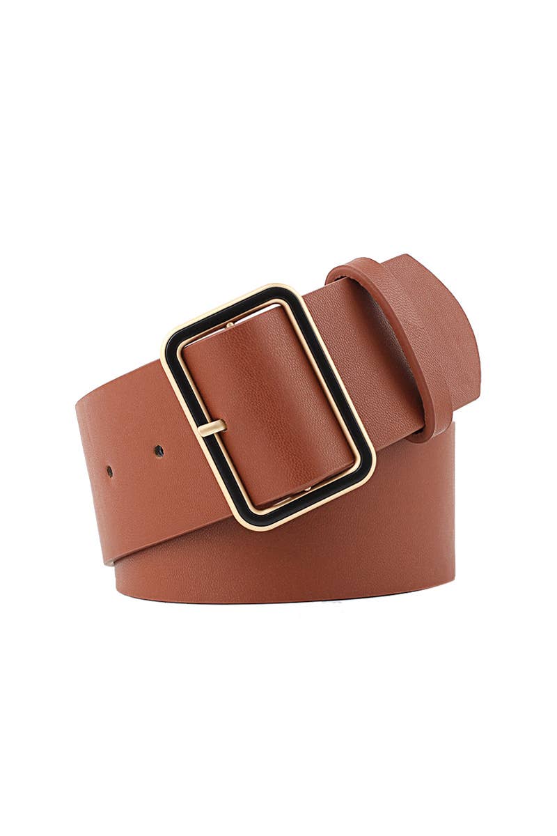 SIMPLE SQUARE BUCKLE DANDY BELT_CWABE0075