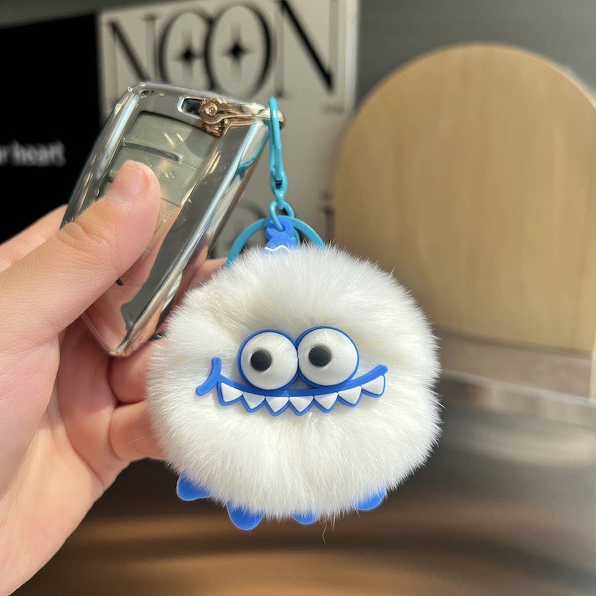 CUTE LITTLE COAL BRIQUETTES CAR KEYCHAIN PENDANT_CWMM2522