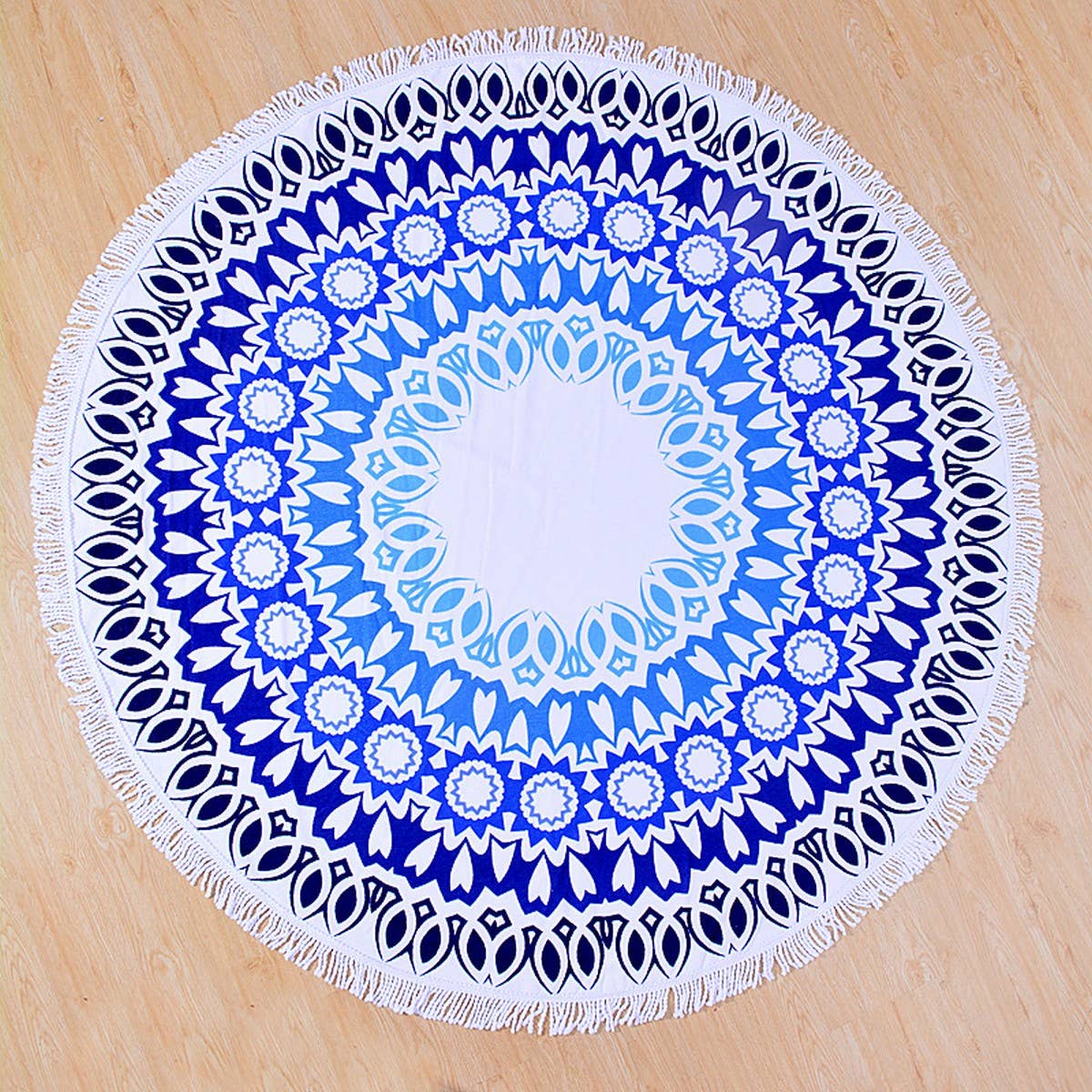 ROUND MICROFIBER TASSEL BEACH TOWEL BLANKET_CWMM7602