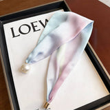 Pearl Magnetic Skinny Silk Neck Scarf_Cwasc03938