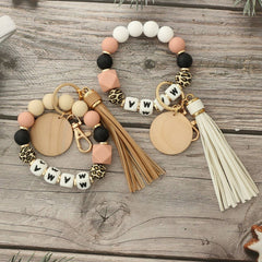 SILICONE BEAD BRACELET KEYCHAIN FOR WOMEN_CWMM6879