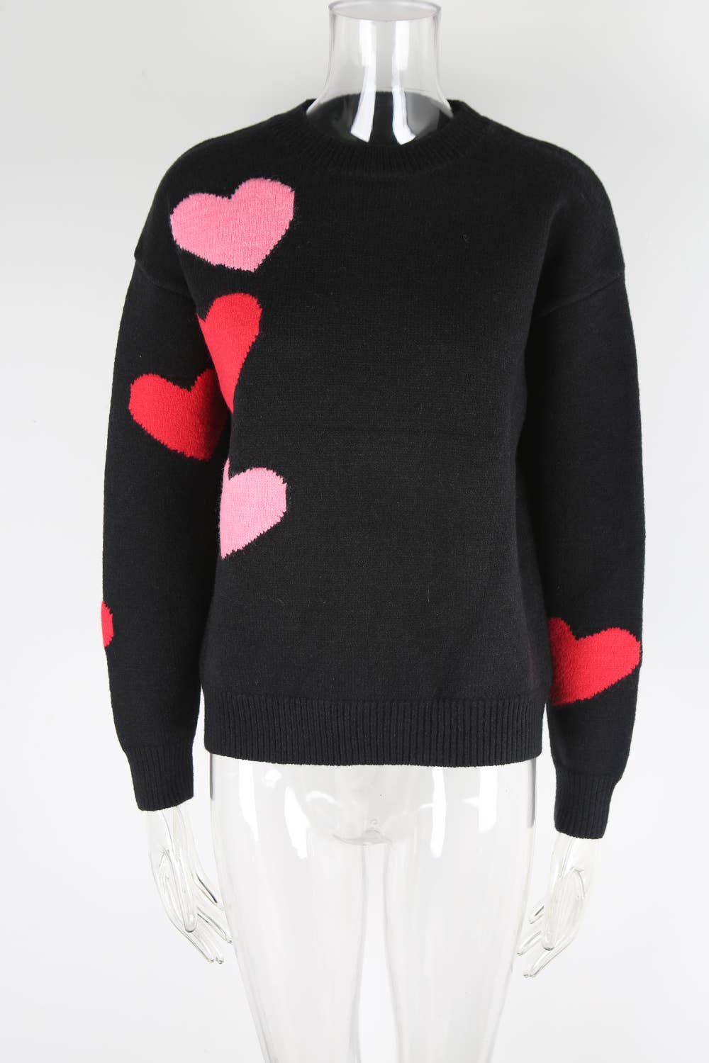 Valentines Day Jacquard Round-Neck Sweater