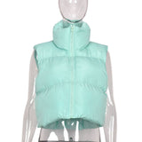 Velvet Zipper Vest Warm Padded Street Coat