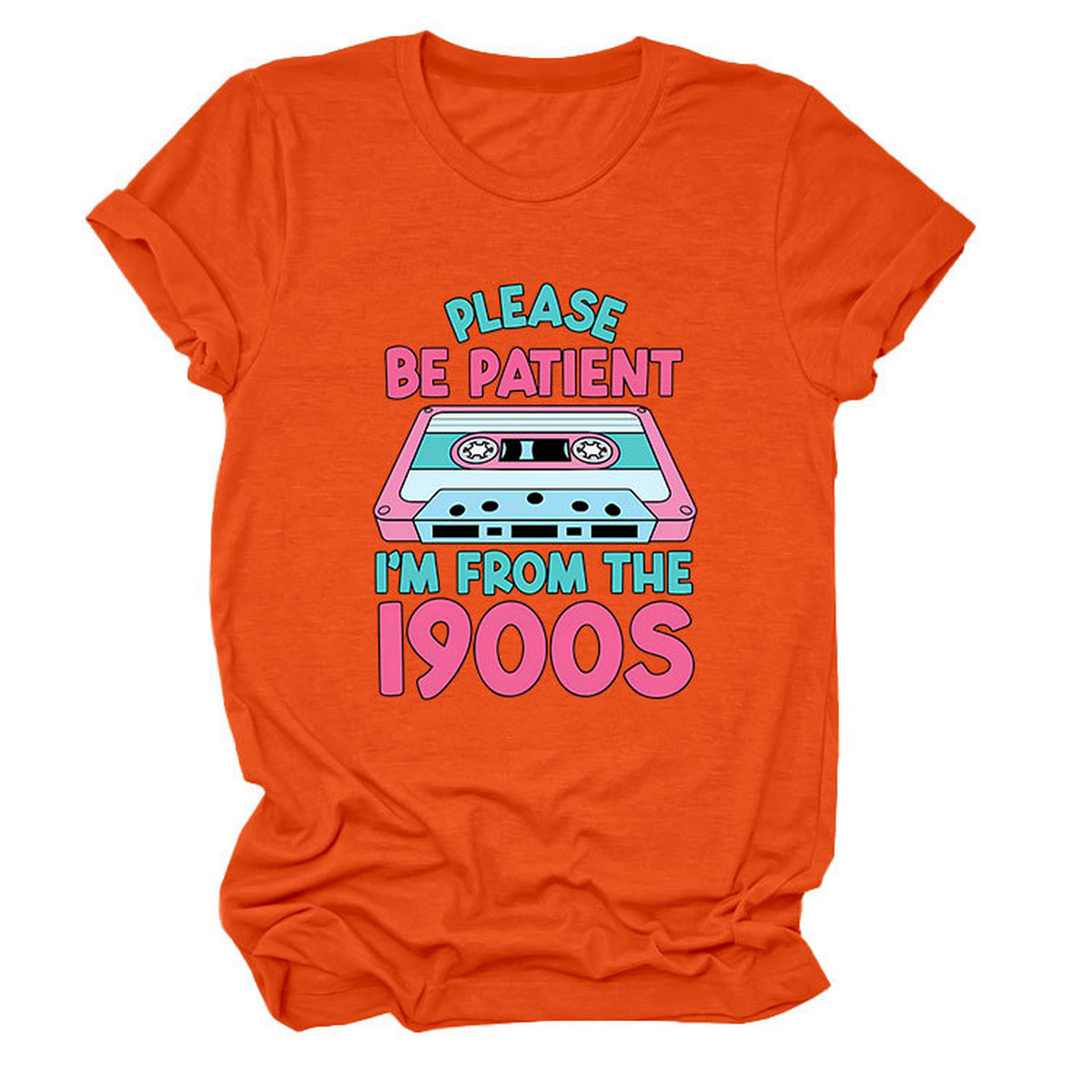 Women Teeplease Be Patient Letter Print_Cwtts1501