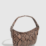 ELEGANT ADJUSTABLE STRAP SNAKE PRINT DUMPLING BAG_CWAB5689